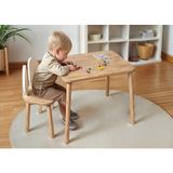 Uniqlion Ahşap Aktivite Masası (1 Sandalye 1 Masa) - Ahşap - Ceviz