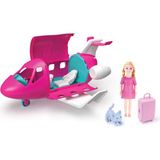 Uniqlion Prenses Jet Uçağı Pembe Renkli Barbie Temalı Oyun Aracı 1 Parça