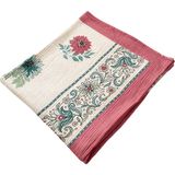 Uniqlooms Heirloom Organik Saf Pamuk Müslin 4 Katlı Battal Boy Yatak Örtüsü 240 x 260 cm - Açık Pembe - Standart
