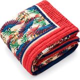 Uniqlooms Parrot Pamuklu El Yapımı Battal Boy Yatak Örtüsü 230 x 260 cm