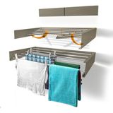 Unique Design Belize 100cm Duvara Monte Katlanabilir Çamaşır Askısı Cappuccino Renkli Yüksek Kapasite