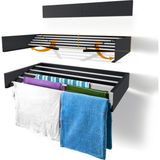 Unique Design Belize 70cm Design Kurutmalık Çamaşır Askısı Duvara Monte Katlanabilir Çamaşırlık Antrasit