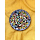 Unique Florya Dekoratif Duvar Tabağı Mutfak Bahçe Balkon Süsü Desenli Çiçekli Renkli Mandala Etnik Tabak No:41 - Çok Renkli