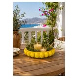 unique florya El Yapımı 3D Limon Dekoratif Kase 30 cm | Meyvelik, Sunumluk, Orta Sehpa ve Balkon Dekoru
