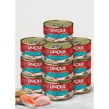 Unique Gold Series Konserve Yaş Kedi Maması 85 gr Somonlu & Tavuklu (Sos Içinde Parça Etli) 12 Adet