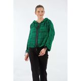 Unique Mode Oversize Kapüşonlu Crop Kadın Mont - Günlük Kullanım