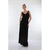 Unique Mode V Yaka Oversize Maxi Elbise - Minimalist Stil