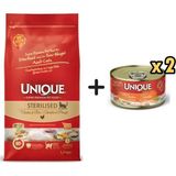Unique Tavuklu Düşük Tahıllı Sterilised Kedi Maması 1,5 kg + 2 Adet Unique Gold Series Tavuklu Konserve Yaş Kedi Maması 85 gr - 4
