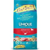 Unıque Unique Orta ve Iri Irk Yetişkin Köpek Maması Kuzu Etli 15 kg (12+3 Kg)