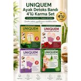 Uniquem Ayak Bakım Detox Bantları 4’lü Karma Set 40 Adet Lavanta Gül Bambu ve Zencefil Gece Bakım Pedi