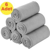 Uniquerrs Cafe Restaurant 1,.kalite Polar Şal 6 Adet 70 x 180 cm - Gri