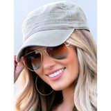 Uniquerrs Unisex % 100 Pamuklu Castro Kep Şapka - Camel - Standart