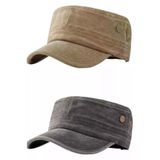 Uniquetrenders 8570890950 Unisex Eskitme Vintage %100 Pamuklu Castro Kep Şapka 2'li Set