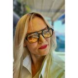 Uniquetrenders ALMR-400 Unisex Sidney Dikdörtgen Retro Model Güneş Gözlüğü