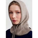 Uniquetrenders Balaclava Fitilli Triko Örgü Bere Başlık Vizon