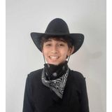 Uniquetrenders Çocuk 8 - 14 Yaş Süet Kovboy Şapkası Siyah Bandana Siyah 54 CM