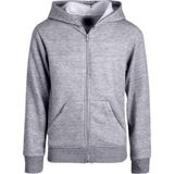 Uniquetrenders Çocuk Unisex Pamuklu Kapüşonlu Fermuarlı Sweatshirt Gri 5 Yaş