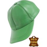 Uniquetrenders Deri Arkadan Ayarlanabilir Baseball Kep Şapka - Yeşil - Standart