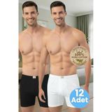 Uniquetrenders Erkek %100 Pamuklu 12'Li Süprem Kumaş Penye Boxer
