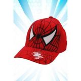Uniquetrenders Erkek Çocuk 5-8 Yaş Pamuklu Spider Şapka Örümcek Adam Şapka Kırmızı