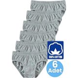 Uniquetrenders Erkek Çocuk Pamuklu 6'lı Gri Slip Külot - 4 - 5 Yaş