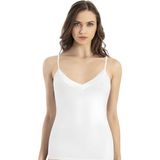 Uniquetrenders Kadın 3'lü Ip Askılı Saten Kumaş Yaka Atlet Modal Atlet - Beyaz - 2XL
