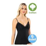 Uniquetrenders Kadın 6'Lı İp Askılı Dantelli Atlet