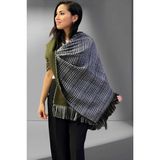 Uniquetrenders Kadın Çift Taraflı Düz Renk Yumuşak Dokulu Omuz Şalı Atkı ( 70Cm X 180Cm ) Haki - Gri
