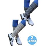 Uniquetrenders Kadın Dört Mevsim Ayaksız Triko Tozluk 2'Li Set Füme - Taş