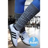 Uniquetrenders Kadın Dört Mevsim Ayaksız Triko Tozluk 3 Adet Füme