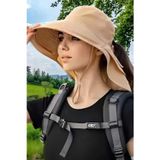 Uniquetrenders Kadın Güneş Korumalı Geniş Siperli Şapka Outdoor Şapka Plaj Şapkası Camel Standart