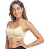Uniquetrenders Kadın İnce Askılı Pedli Büstiyer Sütyen Ten L-XL