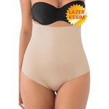 Uniquetrenders Kadın Lazer Kesim İnceltici Ve Toparlayıcı Yüksel Bel String Korse Ten S-M