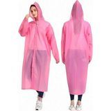 Uniquetrenders Kadın Rüzgar Geçirmez Kapüşonlu Yağmurluk Eva Yağmurluk Pembe Standart