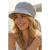 Uniquetrenders Kadın Safari Bağlamalı Siperli Bandana Plaj Şapkası - Standart - Gri