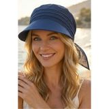 Uniquetrenders Kadın Safari Bağlamalı Siperli Bandana Plaj Şapkası - Standart - Lacivert