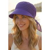 Uniquetrenders Kadın Safari Bağlamalı Siperli Bandana Plaj Şapkası - Standart - Mor