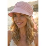Uniquetrenders Kadın Safari Bağlamalı Siperli Bandana Plaj Şapkası - Standart - Pudra
