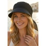 Uniquetrenders Kadın Safari Bağlamalı Siperli Bandana Plaj Şapkası - Standart - Siyah