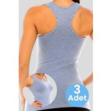 Uniquetrenders Kadın Sporcu Atlet Fitness Atlet Pilates Atlet Yoga Atlet 3'Lü Set Gri Standart