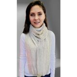 Uniquetrenders Kadın Triko Örgü Atkı Bej 20x170 cm