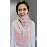 Uniquetrenders Kadın Triko Örgü Atkı Pudra 20x170 cm