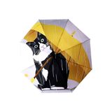 Uniquetrenders Kedi Desenli Canlı Lüx Renkli Baskılı Rüzgara Dayanıklı 8 Telli Katlanabilir Manuel Şemsiye