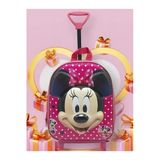 Uniquetrenders Kız Çocuk Anaokulu Çantası Mickey Mouse Figürlü 5D Baskılı Mini Fare Çekçekli Tekerli Sırt Çantası