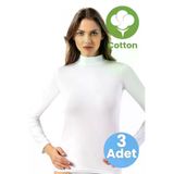 Uniquetrenders KT1109640-6226 Kadın 3'lü Yarım Boğazlı Uzun Kollu Likralı Atlet