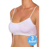 Uniquetrenders MAKT06312-1 Kadın İnce Askılı Pedli Büstiyer Yarım Atlet Sütyen 3'lü Set