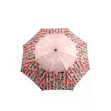 Uniquetrenders MRLX0026 Etnik Desenli Canlı Lüx Renkli Baskılı Rüzgara Dayanıklı 8 Telli Katlanabilir Manuel Şemsiye