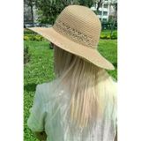 Uniquetrenders PRH0045345 Kadın Örgü Desenli Hasır Yazlık Plaj Şapkası