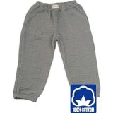 Uniquetrenders Unisex 4 Kat Müslin Kumaş %100 Organik Pamuklu Çocuk Pantolon Gri 7 Yaş