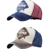 Uniquetrenders Unisex Eskitme Jewel Shine Ayarlanabilir Beyzbol Kep Şapka Baseball Şapka 2'Li Set Lacivert - Kahverengi